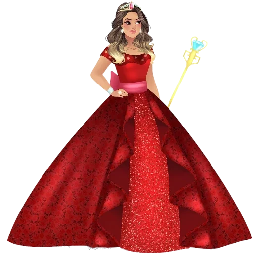 елена принцесса авалора, принцесса красном платье, елена принцесса авалора арт, елена принцесса авалона платье, платье елены принцессы авалора