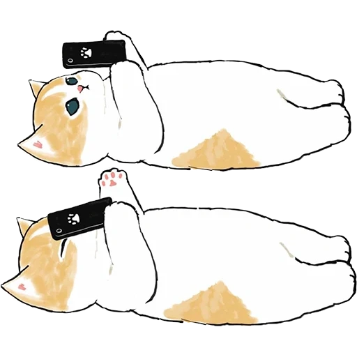 gato fofo, gato ilustrado, as focas de moff geralmente, padrão fofo de gato, fotos de focas fofas