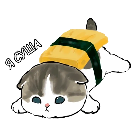 seal, sushi kucing, kucing mofu, sushi kucing miniso