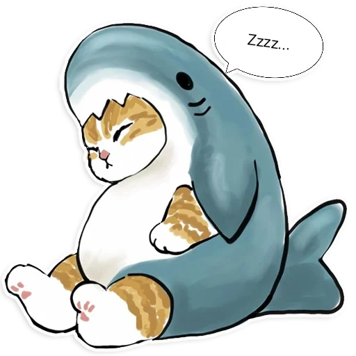 kitty shark, котики mofu акула, котики милые рисунки, животные милые рисунки, милый котик костюме акулы рисунок