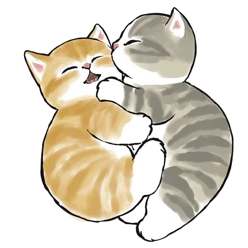 mofu sand, mofusand котики, милые рисунки кошек, милые котики рисунки, рисунки милых котиков