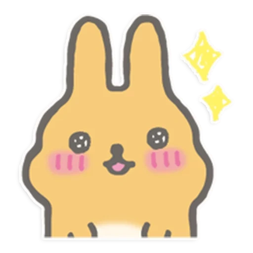 encantador, gato, coelho, coelho, emoji coreano rabbit