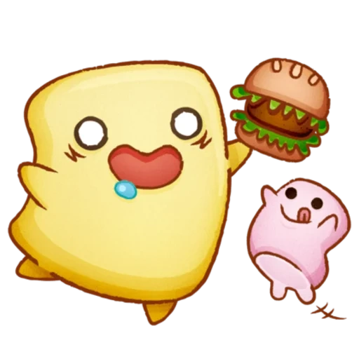 fundo, chick, marshmallows, marshmallow, desenhos kawaii fofos