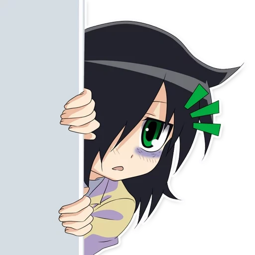 watamote, tomoko kuroki, mizoto michiko, simbol anime tomoko kuroki, tomoko kuroki berambut hijau