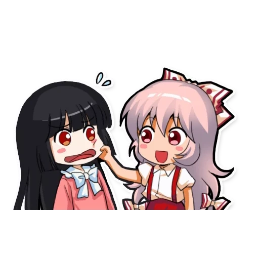 touhou project, fujiware no mokou, touhou mokou emotionen, emoting mokou, touhou emodzi