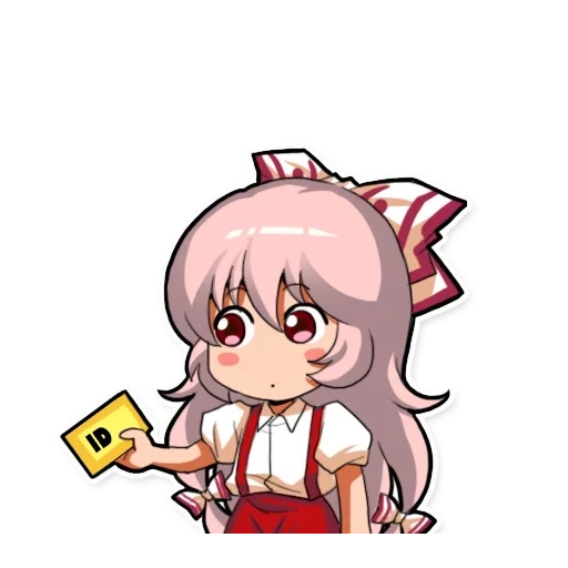 emoji discord anime, empoming mokou, mokou emote, mokou, mokou fujiware stiker