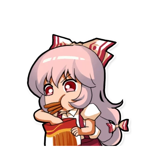 emoting mokou, mokou fujiwara стикеры, fujiwara no mokou, mokou, эмодзи дискорд аниме