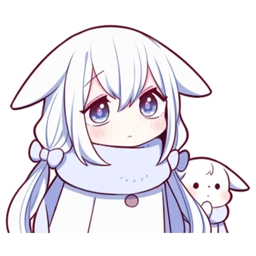 sile, bunny chan, anime carino, personaggi anime, bunny chan bianco