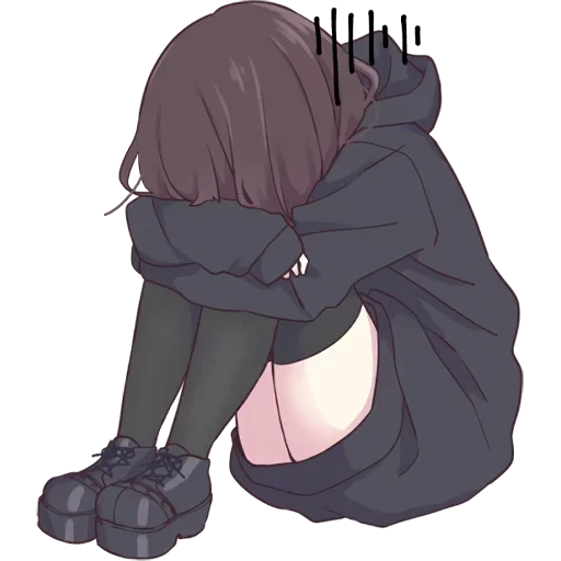 menhera-chan, anime triste, menher chan chibi, anime menher chan, chica de anime triste