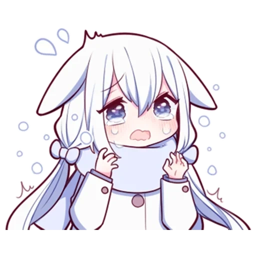 agotamiento, conejito chan, bunny white chan, anime lindos dibujos