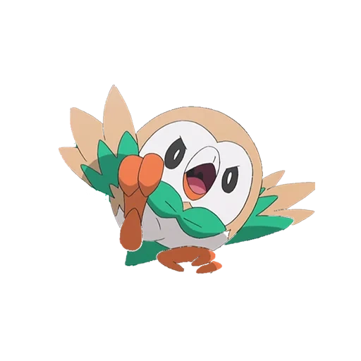 rowlet, pokemon, rolette pokemon, rolette pokemon evolution, pokemon bounsweet rowlet