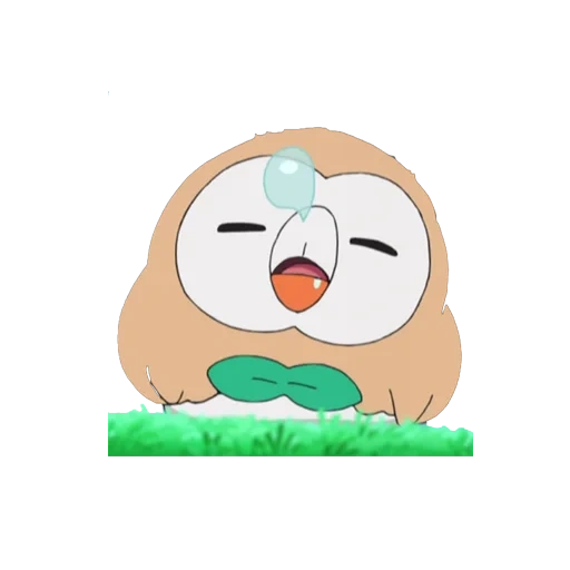 rowlet, un giocattolo, rowlet pokemon, pokemon rowlet sta dormendo