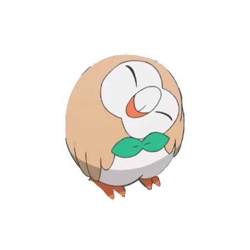 anime, rowlet pokemon, pokémon sun moon, pokemon owl roll, personaggi di pokemon