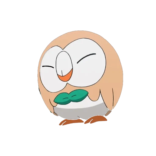 rowlet, monstruo de bolsillo raleigh, rollo de búho pokemon