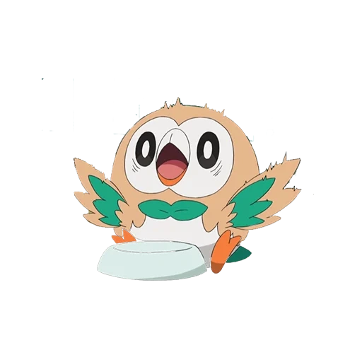 rowlet, pokemon, rolette pokemon, rolette pokemon evolution, pokemon bounsweet rowlet