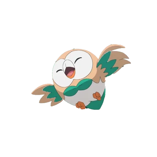 rowlet, роулет покемон, rowlett покемон, шаблон покемона сова, роулет покемон эволюция