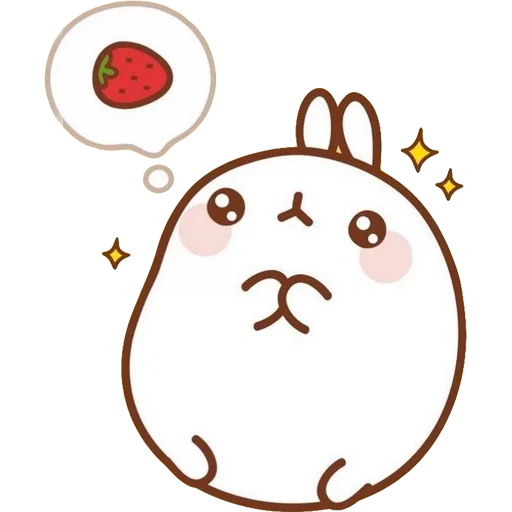 moland, rabbit moland, cute kawaii drawings, kawaii rabbit moland, korean rabbit molang
