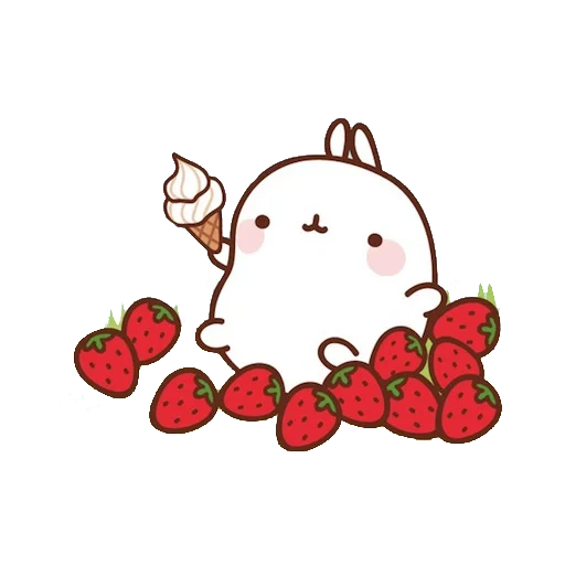 molando, moland strawberries, lindos dibujos de chibi, lindos dibujos de kawaii, los bocetos de dibujos de kawaii son ligeros