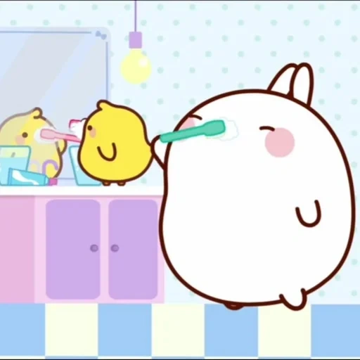 moran, molang, moran 2x2, morang iron ji, serie de animación moran de imágenes fijas