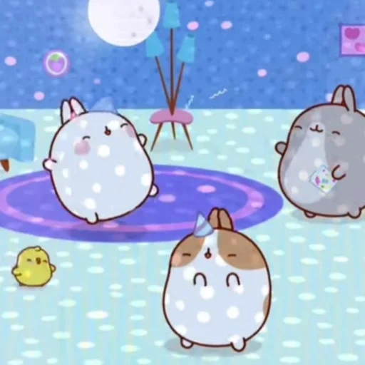 moland, molang, das spiel von molang, rahmen der moland animationsserie, cartoon moland kaninchen