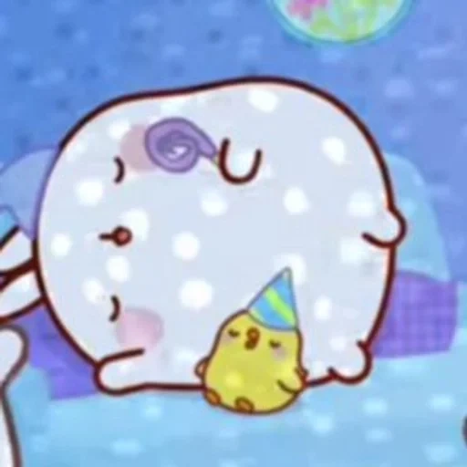 moran, molang, patrón lindo, episodio de moran, conejo de dibujos animados moran