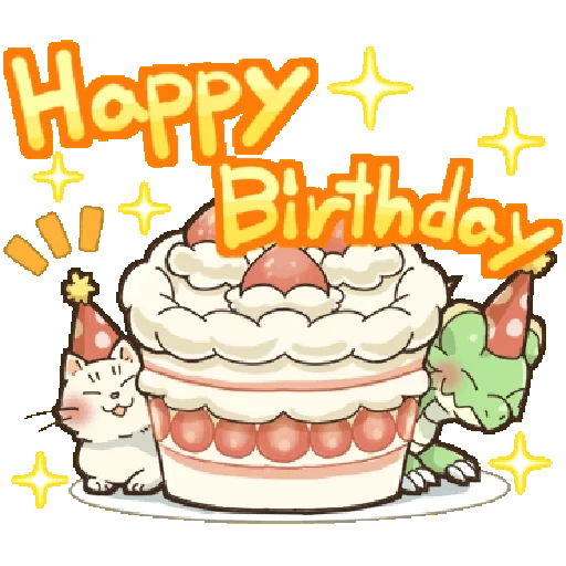 joyeux anniversaire, joyeux anniversaire mignon, gâteau avec dix bougies, joyeux anniversaire dessin, anniversaire