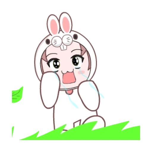 fluffy stickers, emoji alpak, animated sticker rabbit, stickers, sticker hare