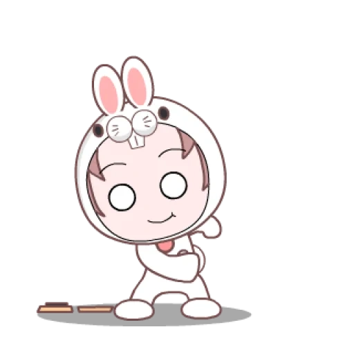 anime smiley bunny, anime smiley, anime, süßes kaninchen