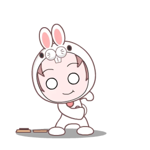 anime smiley lapin, anime smiley, anime, mignon lapin