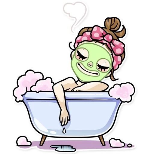 momoko, bañera, chica de dibujos animados del baño