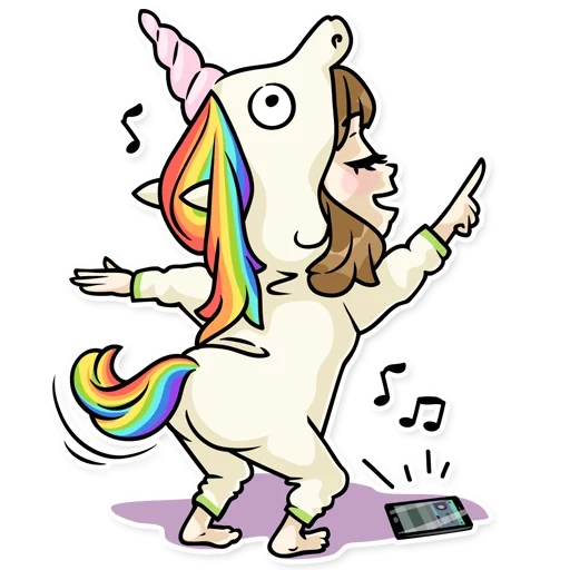 hippie, unicornio, el dibujo del unicornio