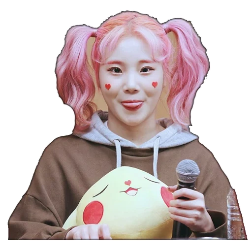 asiático, momoland, momoland jooe, momoland jui tails, nancy momolend com cabelo rosa