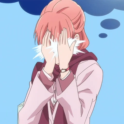 arts anime, karuta roose, anime characters, anime is embarrassed by fingers, wotaku ni koi wa muzukashii