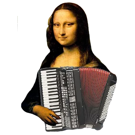 kit, mona lisa, musical instrument accordion