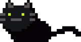 pixels de gato, gato de pixel, arte de pixel de gato, selo pixel, gato de pixel malvado