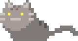 pixel art, pixel cat, pixel anjing laut, pixel cat, seni piksel kucing