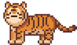 kucing, tiger pixel, tiger pixel, pixel dog, lukisan anjing pixel