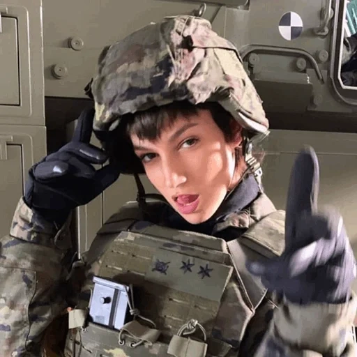 military, female, mary badontz, michel glar, frontline girl