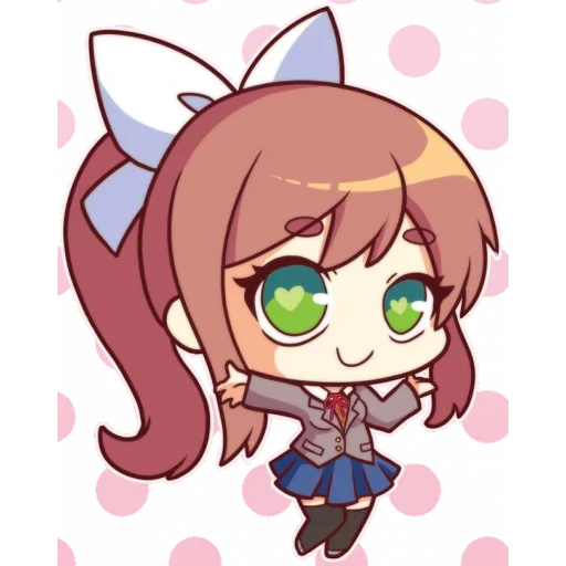 monica chibi, monica ddlk chibi, yuri doki chibi, monica ddlk chibi n'est pas