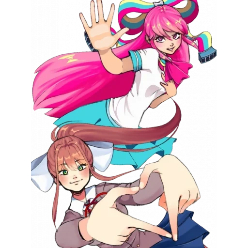 doki doki, chica de animación, doki doki literatureclub, gravity falls giffani anime, giffani monika giffani monica