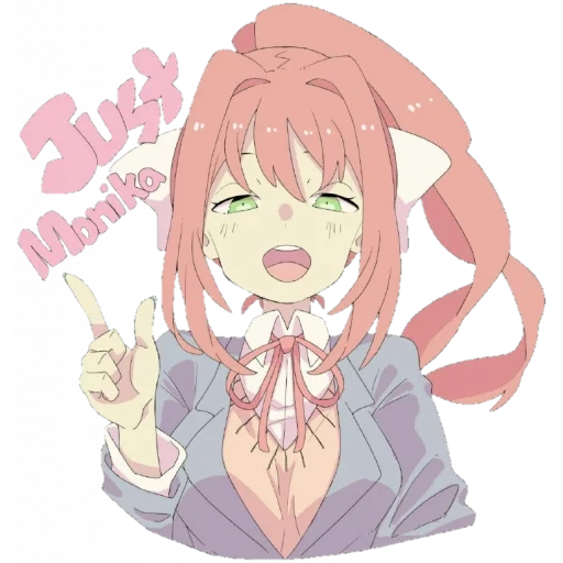 doki doki, моника 2д, нацуки неко, моника ддлк, рисунки аниме