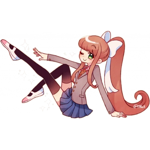 ddlc, monica docks, monica ddlc, monica docks docks, monica ddlk chibi