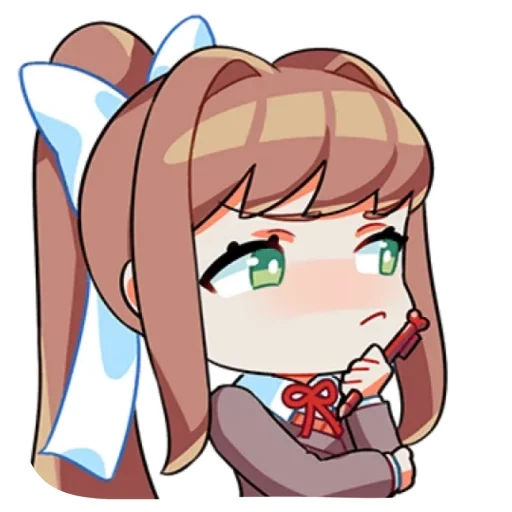 ddlk autocollants monica, monica doki doki, monica doki, monica doks, monika ddlc