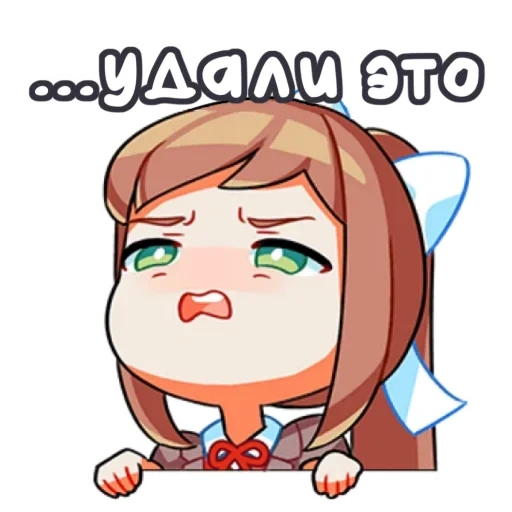 pegatinas ddlk monica, monica docks, doki doki, docks docks stickers, doki doki literature club