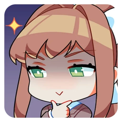 monica doki doki, monica ddlk, doki doki stickers monica, doki doki, ddlk stickers monica