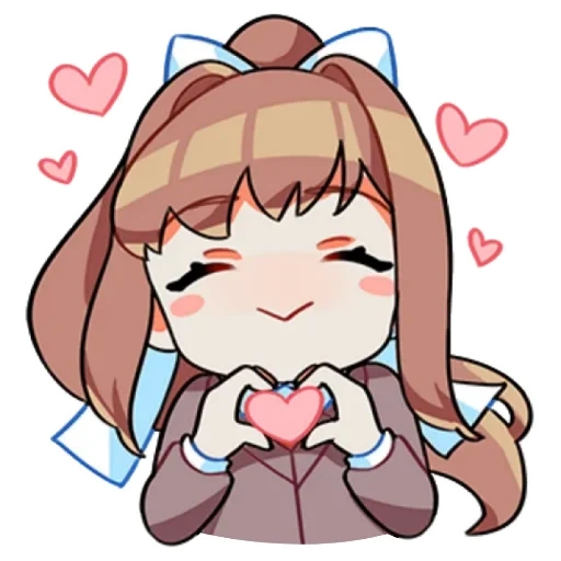 autocollants ddlk monica, autocollants, doki duoki, dacks stickers, autocollants avec monika de pipple 0001