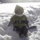 neige, chico, caminata de invierno, i9bonsai funee monkee, mono en abrigo de invierno