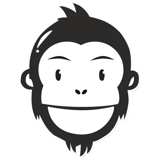 pacote, logotipo do macaco