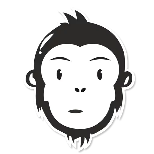 macaco, garoto, humano, o ícone é rosto, logotipo do macaco