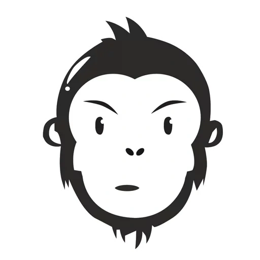 macaco, garoto, humano, logotipo do macaco